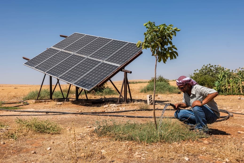 Solar energy installation in Afghanistan