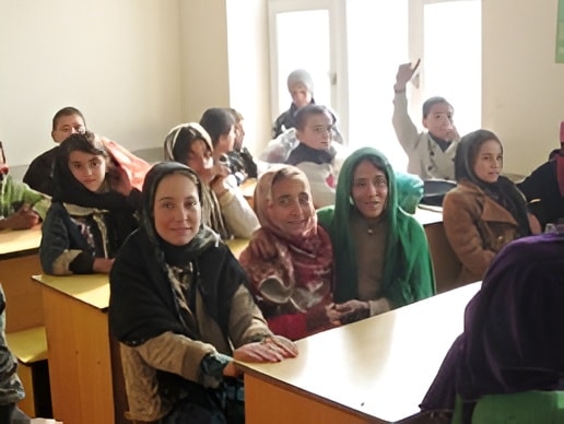 Afghan youth learning